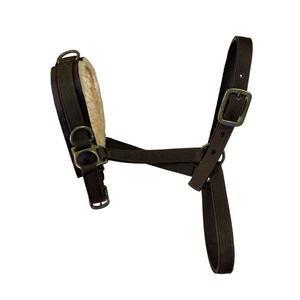 Walsh Horse 3-Ring Nylon Cavesson with Fleece-Lined Noseband & Leather Crown